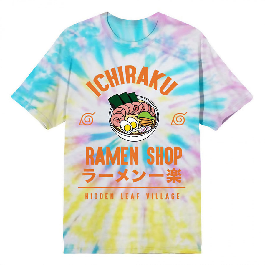 Naruto Ichiraku Ramen Shop Tie-Dye T-Shirt Image 1