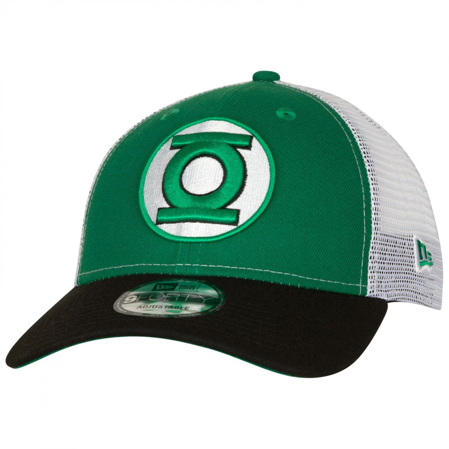 Green Lantern Logo Era 9Forty Adjustable Trucker Hat Image 1