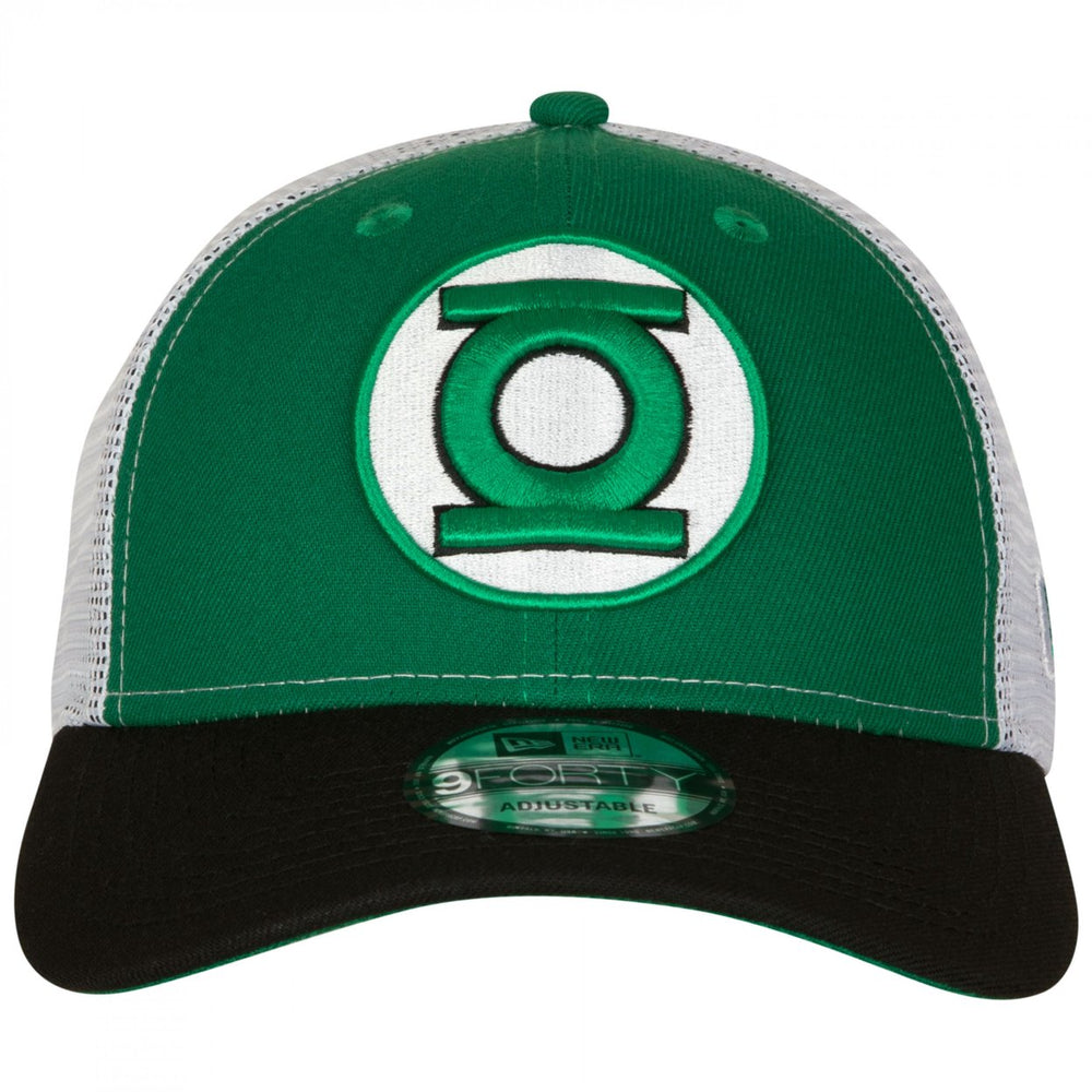 Green Lantern Logo Era 9Forty Adjustable Trucker Hat Image 2