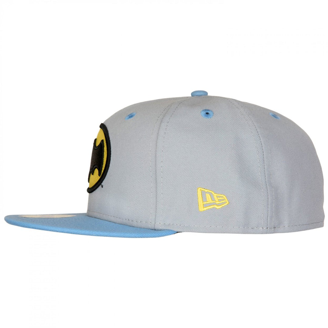 Batman Adam West Logo Era 59Fifty Fitted Flat Bill Hat Image 3