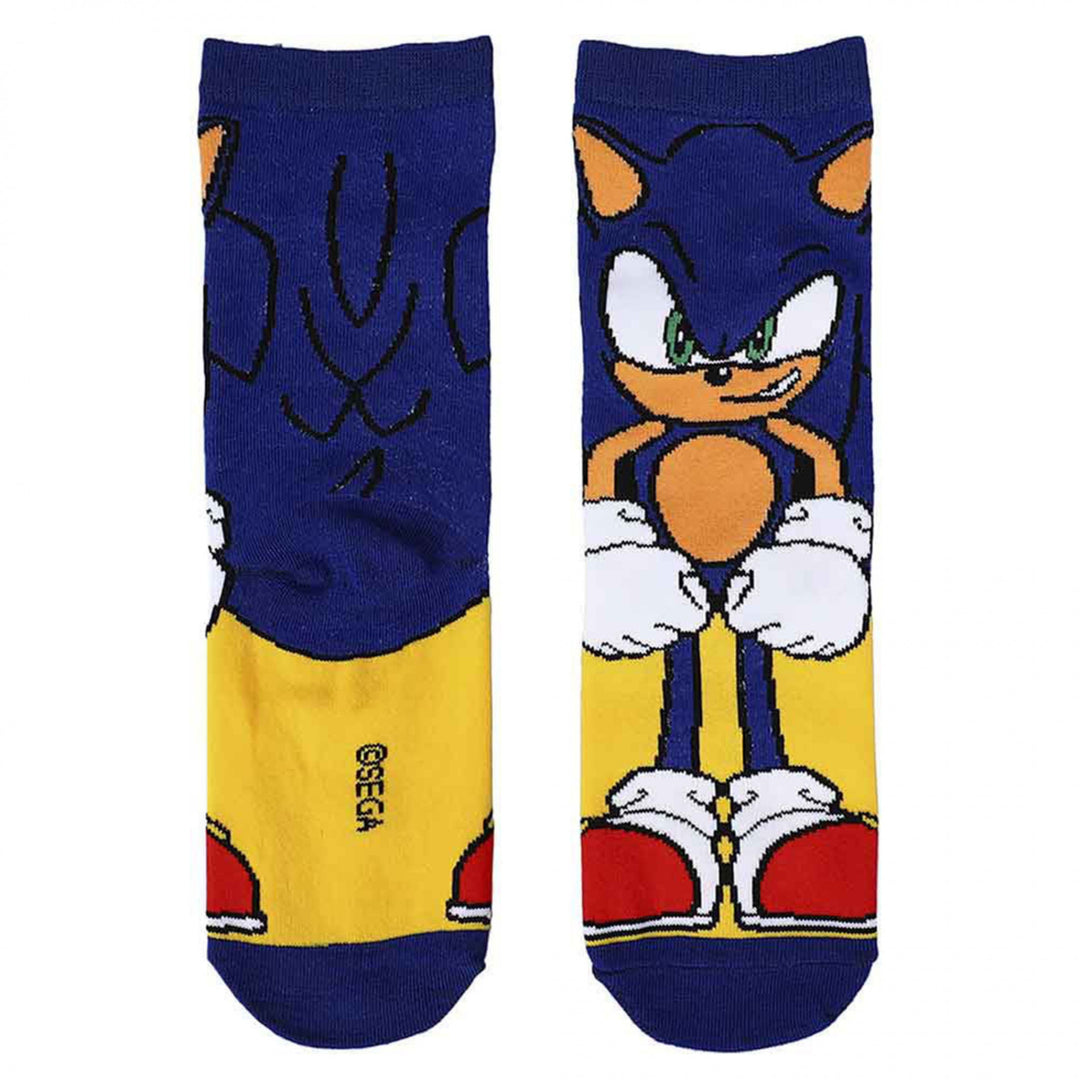 Sonic The Hedgehog Tails and Knuckles 3-Pair Pack of Youth Crew Socks Image 4
