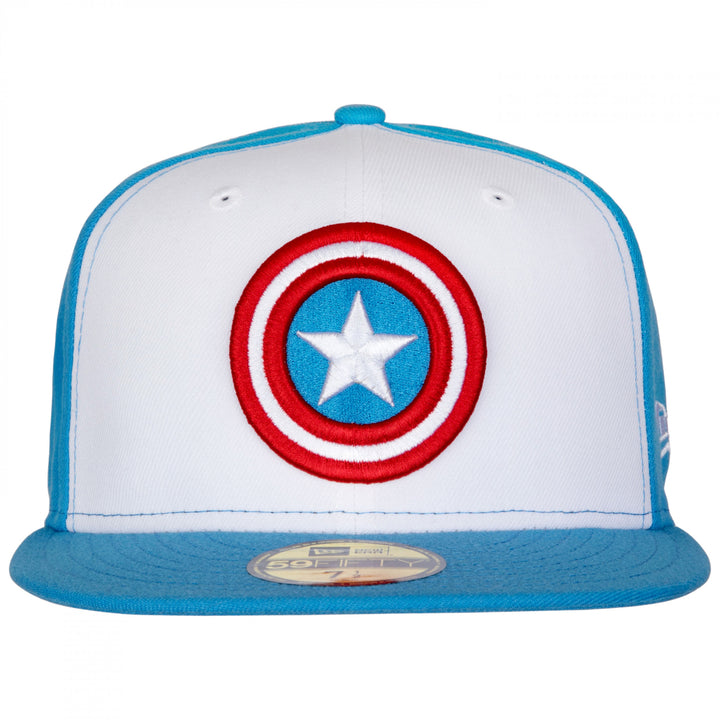 Captain America Red White and Blue Colorway Era 59Fifty Fitted Hat Image 2