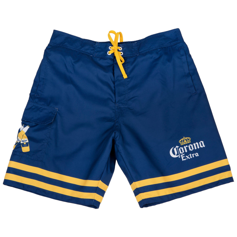 Corona Extra Crossed Bottles Board Shorts Image 1