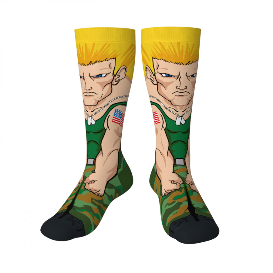 Street Fighter Guile Crossover Crew Socks Image 1