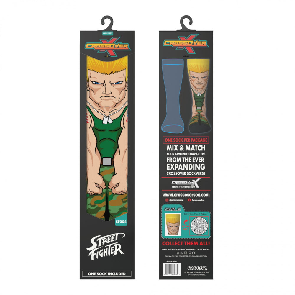 Street Fighter Guile Crossover Crew Socks Image 2