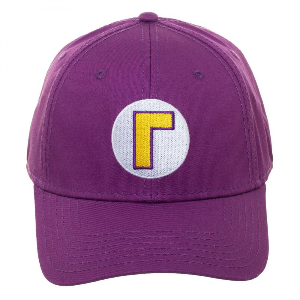 Super Mario Bros. Embroidered Waluigi Flex Fit Hat Image 2