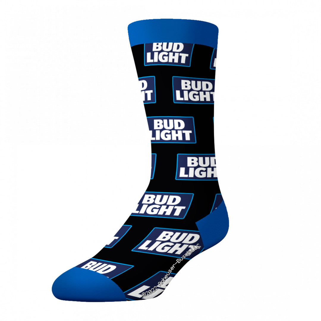 Bud Light Can and Logo 3-Pack Crew Socks Image 4