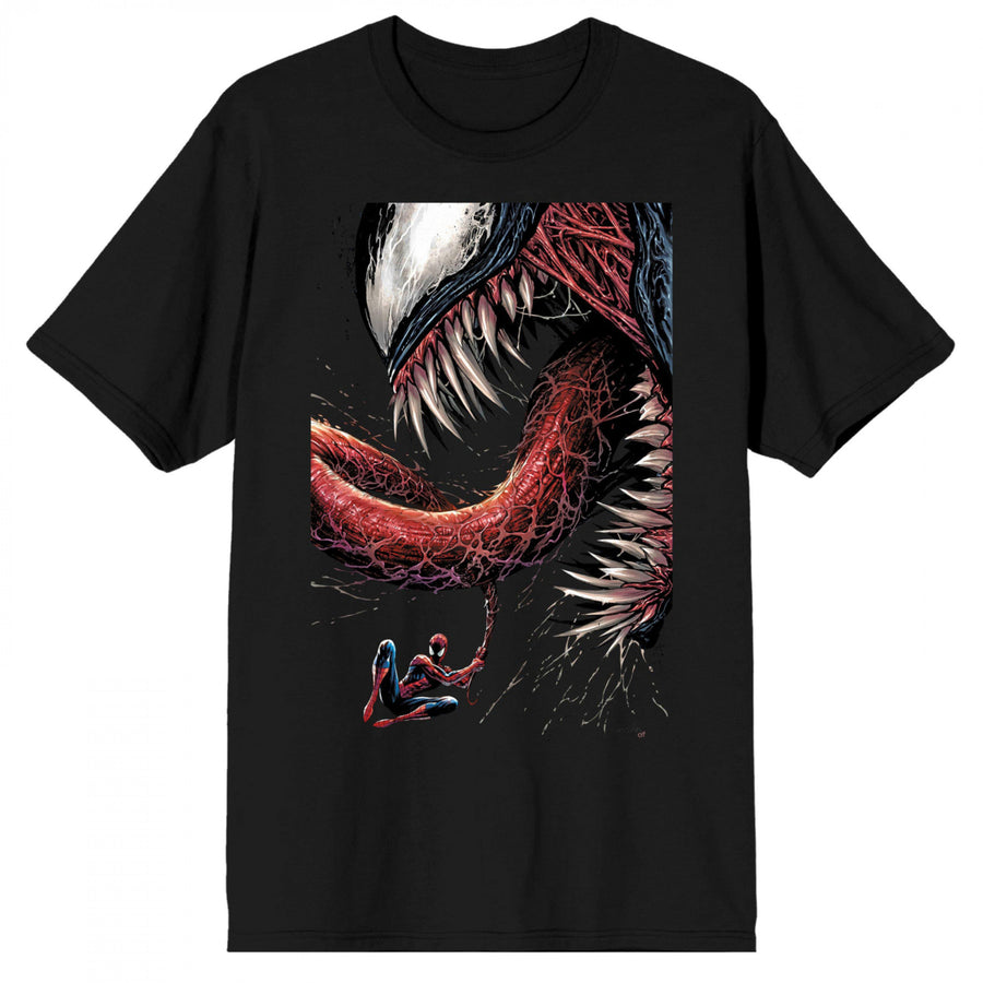 Spider-Man and Venom Battle T-Shirt Image 1