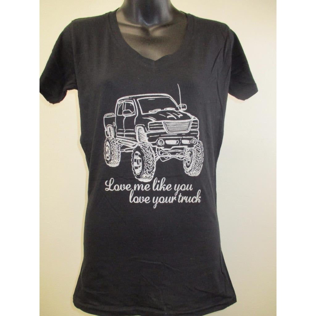 Southern Charm "Truck" Womens Size S Small Black Shirt Image 1