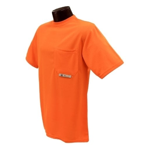 Radians Hi-Vis Orange Polyester Mesh Short Sleeve Safety T-Shirt Non-Rated Image 1