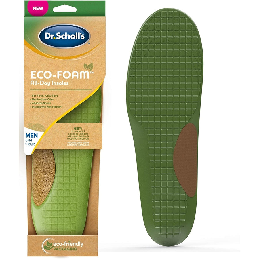 Dr. Scholls Eco-Foam Insoles for Men Shoe Inserts Made with Sustainable and Recycled Material Mens 8-14 Image 1