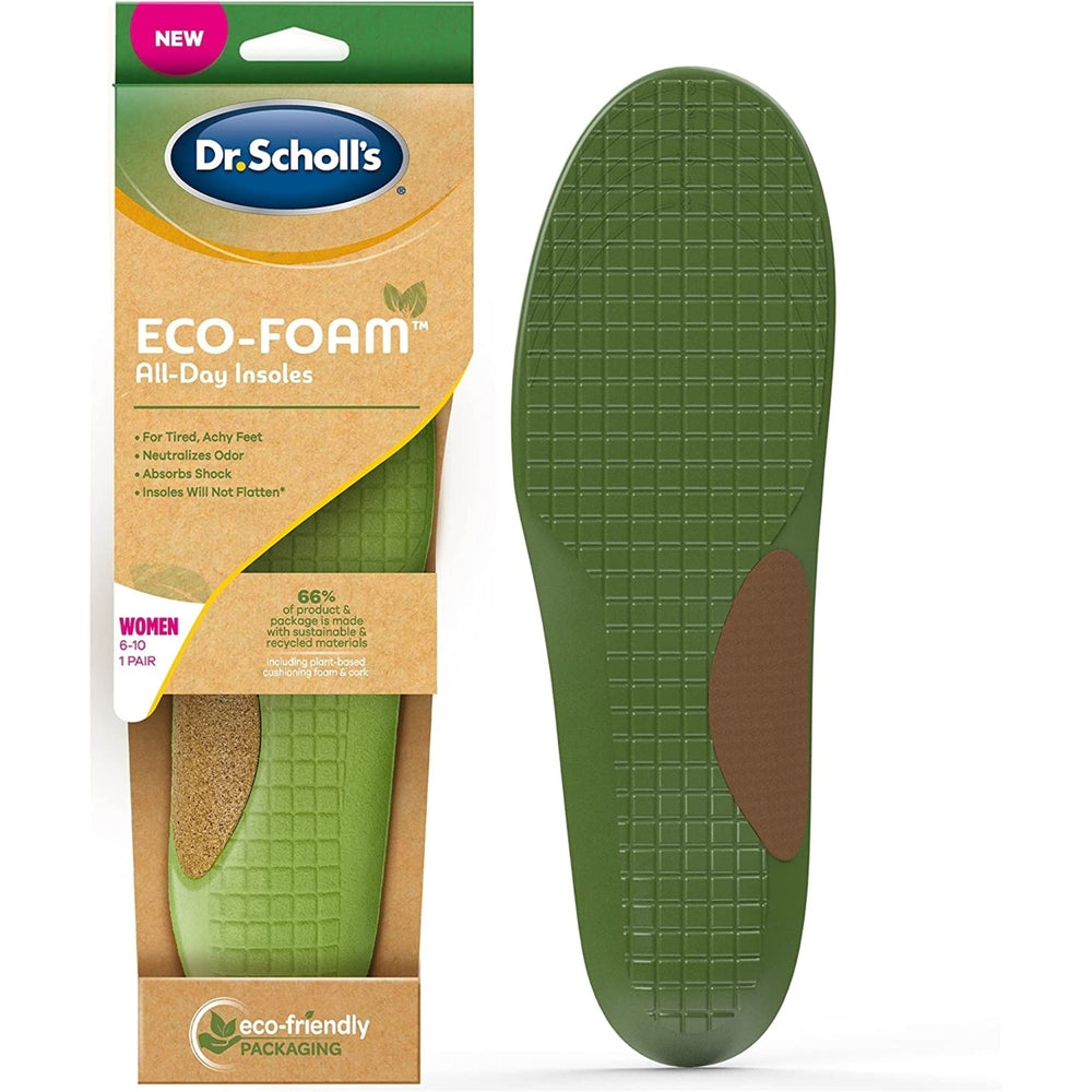 Dr. Scholls Eco-Foam Insoles for Women Shoe Inserts Made with Sustainable and Recycled Material Womens 6-10 Image 2
