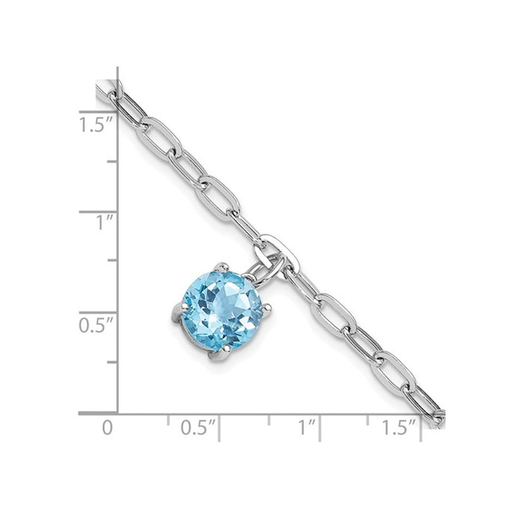 4.20 Carat (ctw) Blue Topaz Bracelet in Sterling Silver Image 4