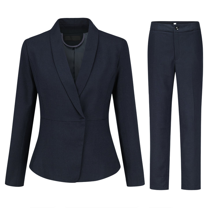 2PCS Women Blazer Suit Business Office Slim Fit Women Suit Long Sleeve Solid Color Shawl Collar Blazer Pants Or Skirt Image 4
