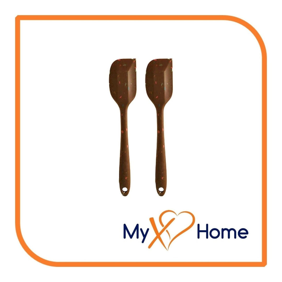 9-1/2" Chocolate Sprinkles Silicone Spatula by MyXOHome (1 2 4 or 6 Spatulas) Image 1