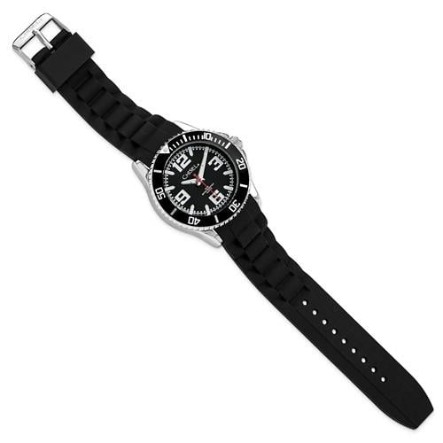 NEW Mens Chisel 44mm Black Silicone Strap Watch Image 3