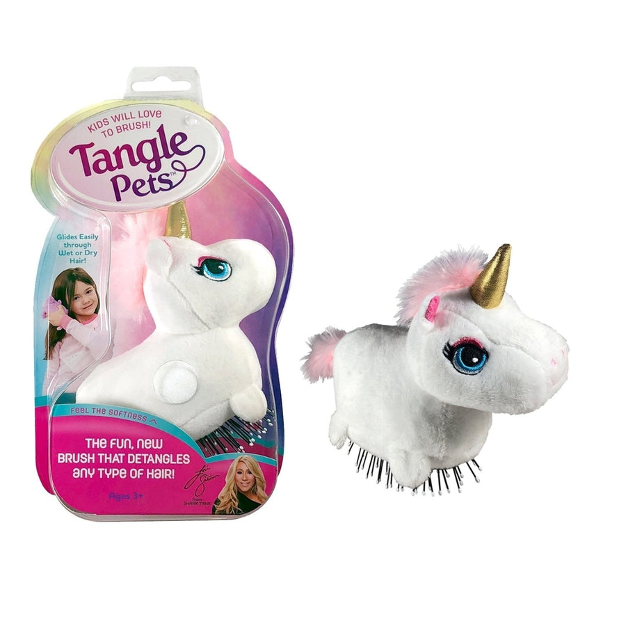 Tangle Pets Detangling Hair Brush for Kids Unicorn Image 1