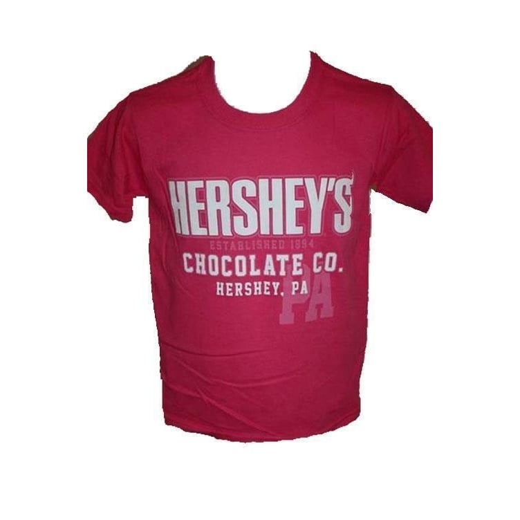 Herseys Chocolate Co. Hersey PA Youth M Medium 10/12 Cute Pink T-Shirt Image 1