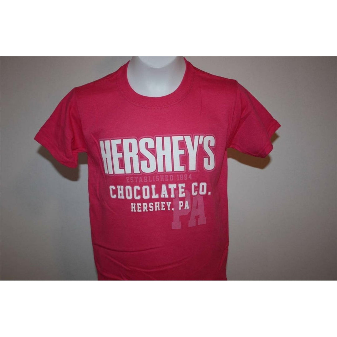 Herseys Chocolate Co. Hersey PA Youth M Medium 10/12 Cute Pink T-Shirt Image 3