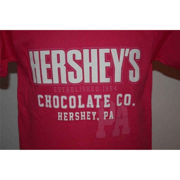 Herseys Chocolate Co. Hersey PA Youth M Medium 10/12 Cute Pink T-Shirt Image 4