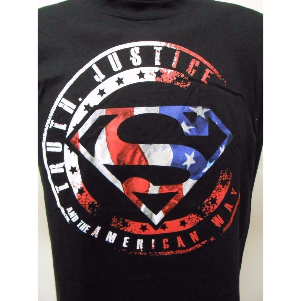 Superman Unisex YOUTH S Small Size 8 USA Patriotic T-Shirt Image 3