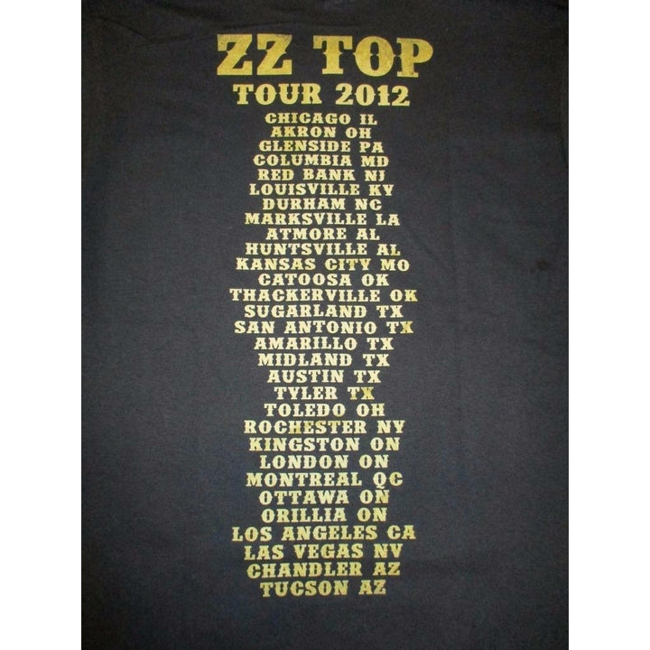 ZZ Top Eldorado Bar Tour 2012 Mens Adult M Medium Licensed Concert Shirt Image 3