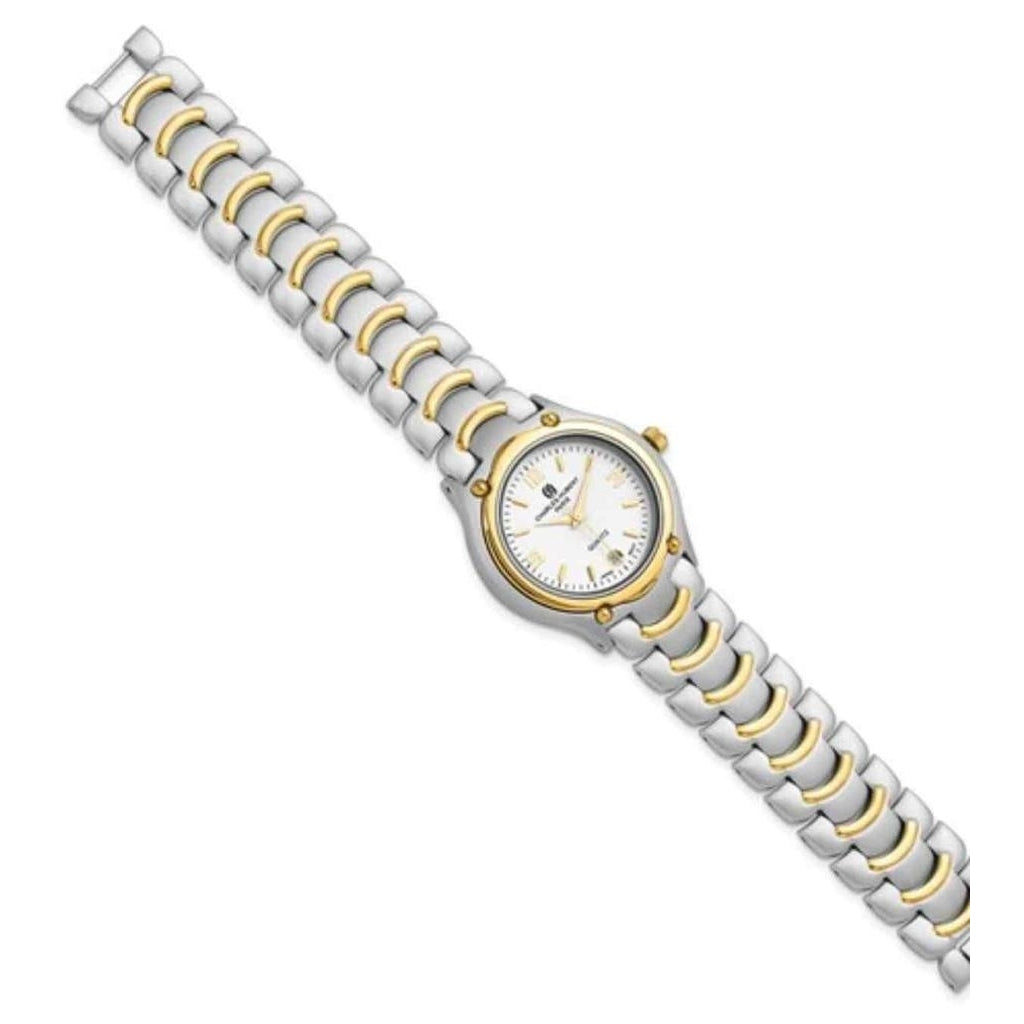 Mens Charles Hubert Two-tone Brass White Dial Watch Image 1