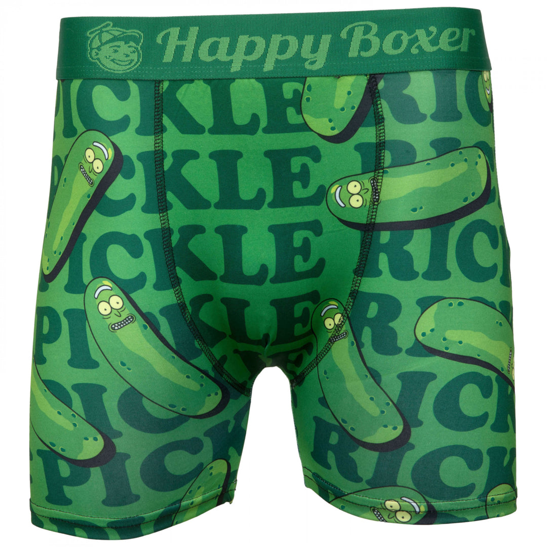 Rick and Morty Pickle Rick Happy Boxer Briefs Underwear Image 1