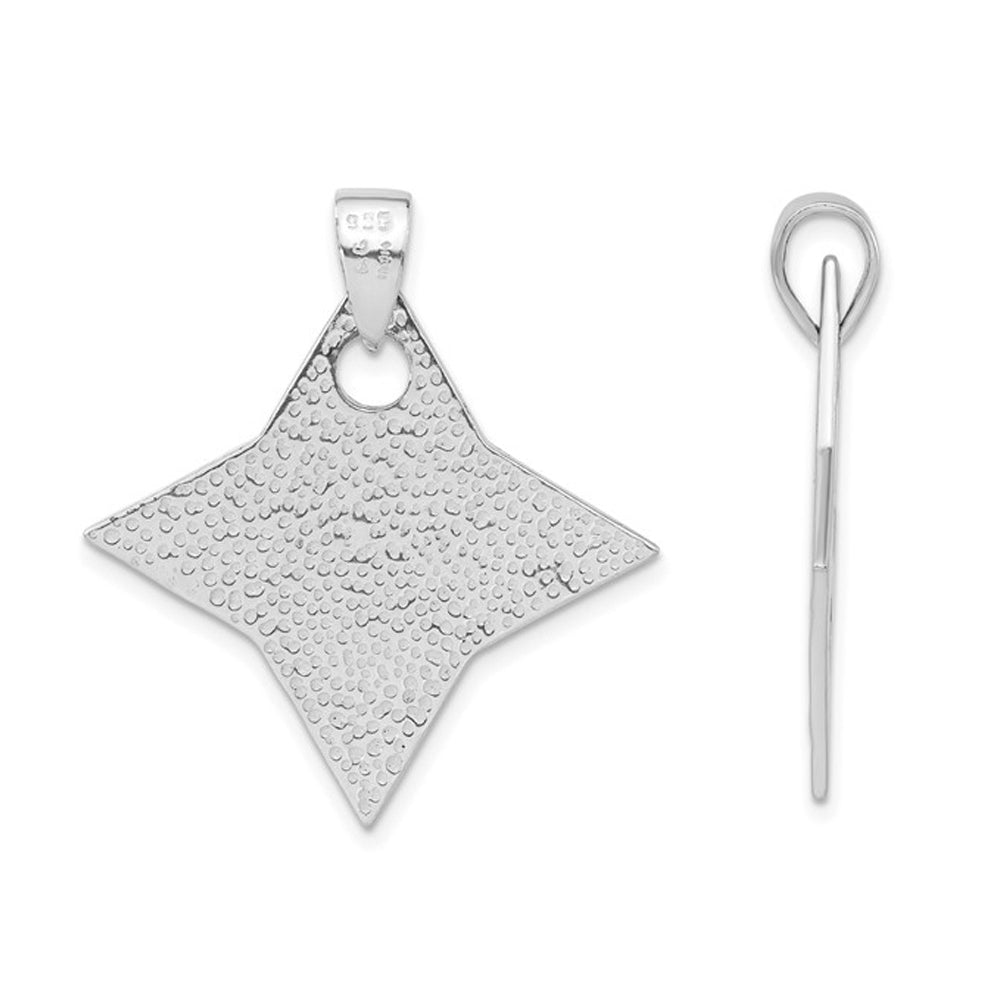 Sterling Silver Fleur De Lis Pendant Necklace with Chain Image 2