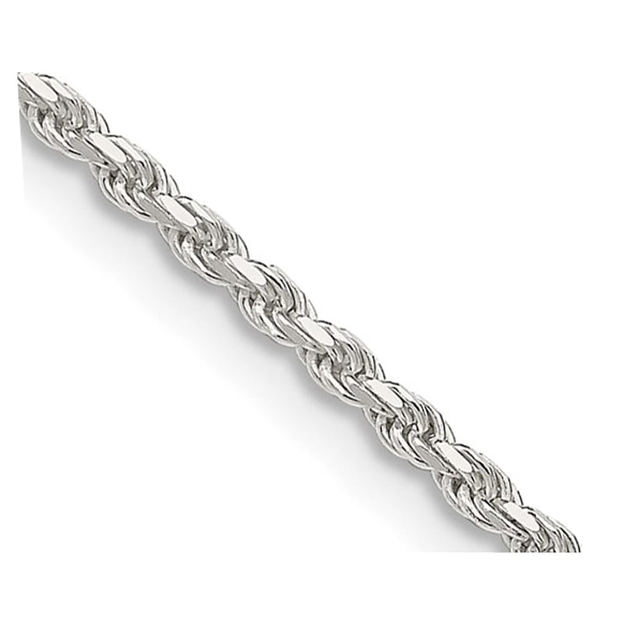 Sterling Silver Diamond-Cut Rope Chain Necklace 18 Inches (1.85 mm) Image 1