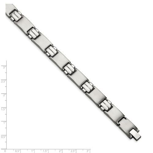 Chisel Stainless Steel Brushed and Polished 8.5 inch Link Bracelet Image 3