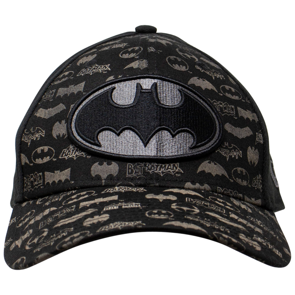 Batman Era Laser Etched All Over Logos 39Thirty Hat Image 2