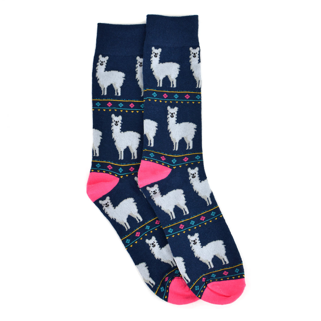 Mens Alpaca Novelty Socks South America Party Animal Pack Animal Fun Crazy Socks Image 3