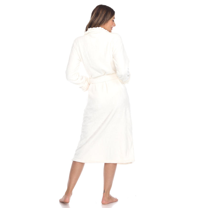 White Mark Womens Cozy Lounge Robe Soft Plush with Pockets Multiple Colors Sizes Image 2