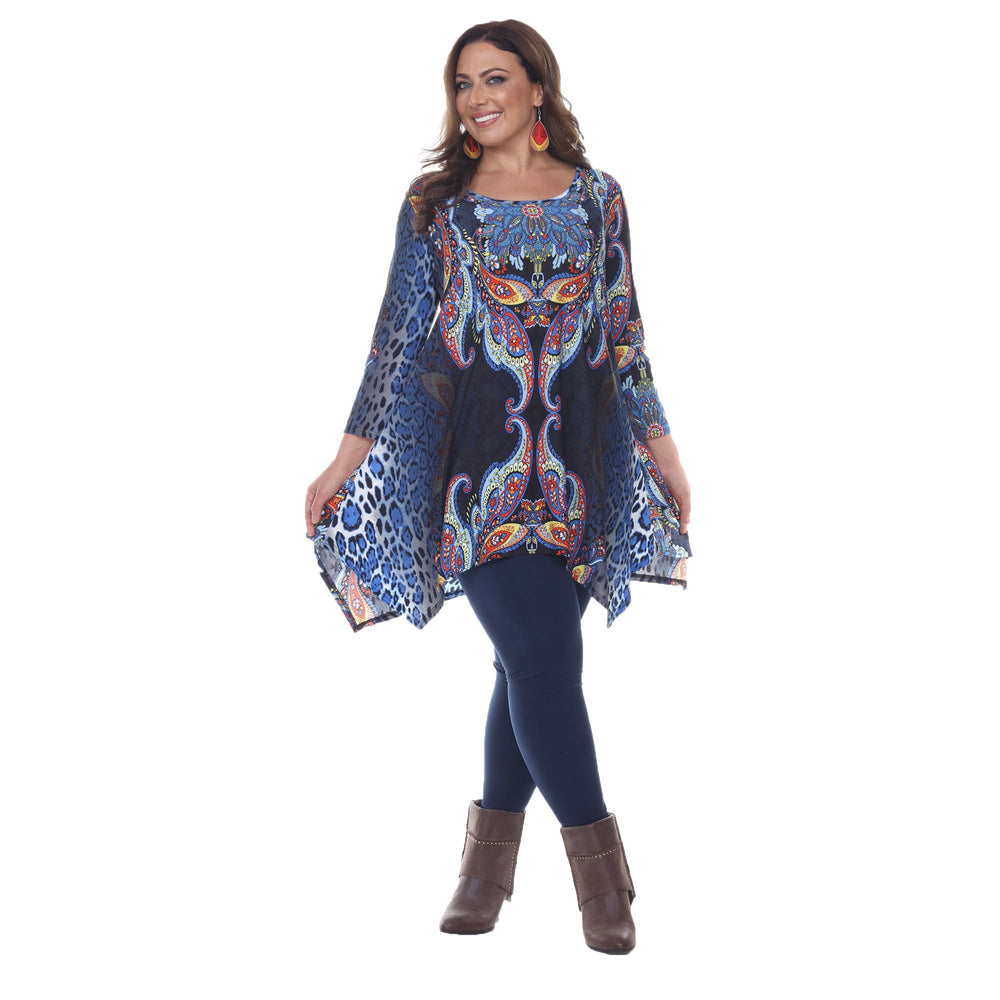 White Mark Womens Tunic Top Multi-Color 3/4 Sleeve Polyester Spandex Sizes S-6X Image 2