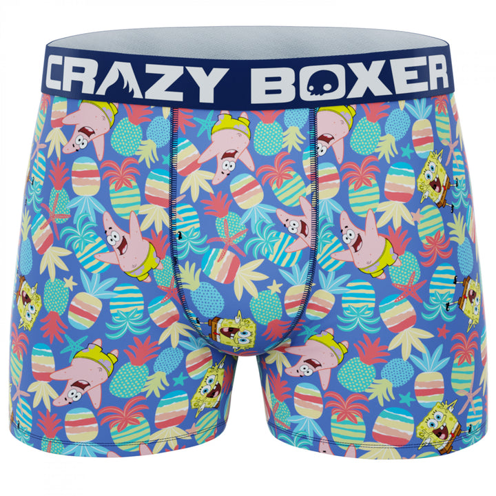 Crazy Boxer SpongeBob SquarePants Tropical Pineapple Fun Boxer Briefs Image 1