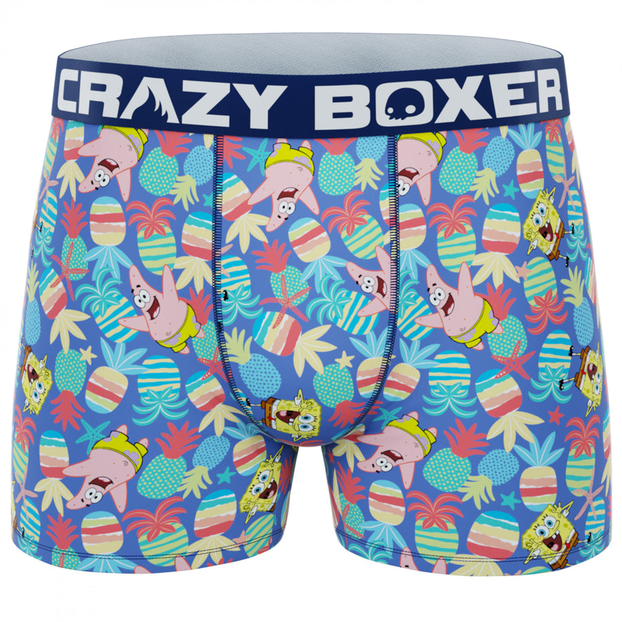 Crazy Boxer SpongeBob SquarePants Tropical Pineapple Fun Boxer Briefs Image 1