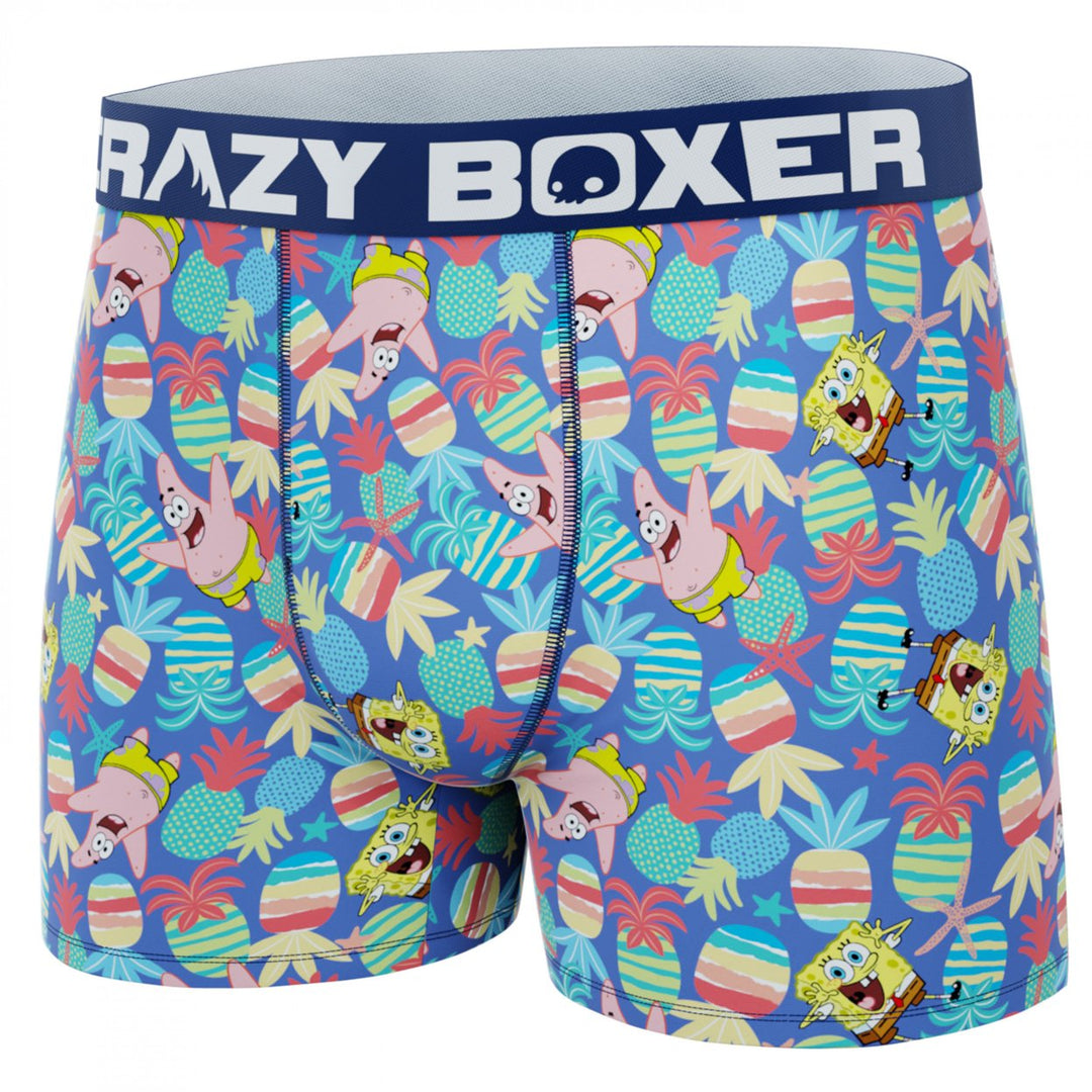 Crazy Boxer SpongeBob SquarePants Tropical Pineapple Fun Boxer Briefs Image 2