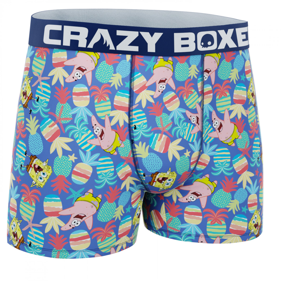 Crazy Boxer SpongeBob SquarePants Tropical Pineapple Fun Boxer Briefs Image 3