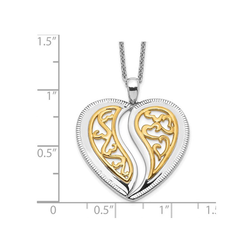 - Just Perfect - Heart Pendant Necklace in Sterling Silver with Chain Image 3