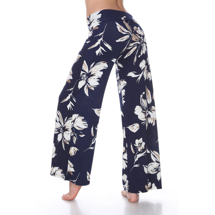 White Mark Womens Floral Palazzo Pants Image 4