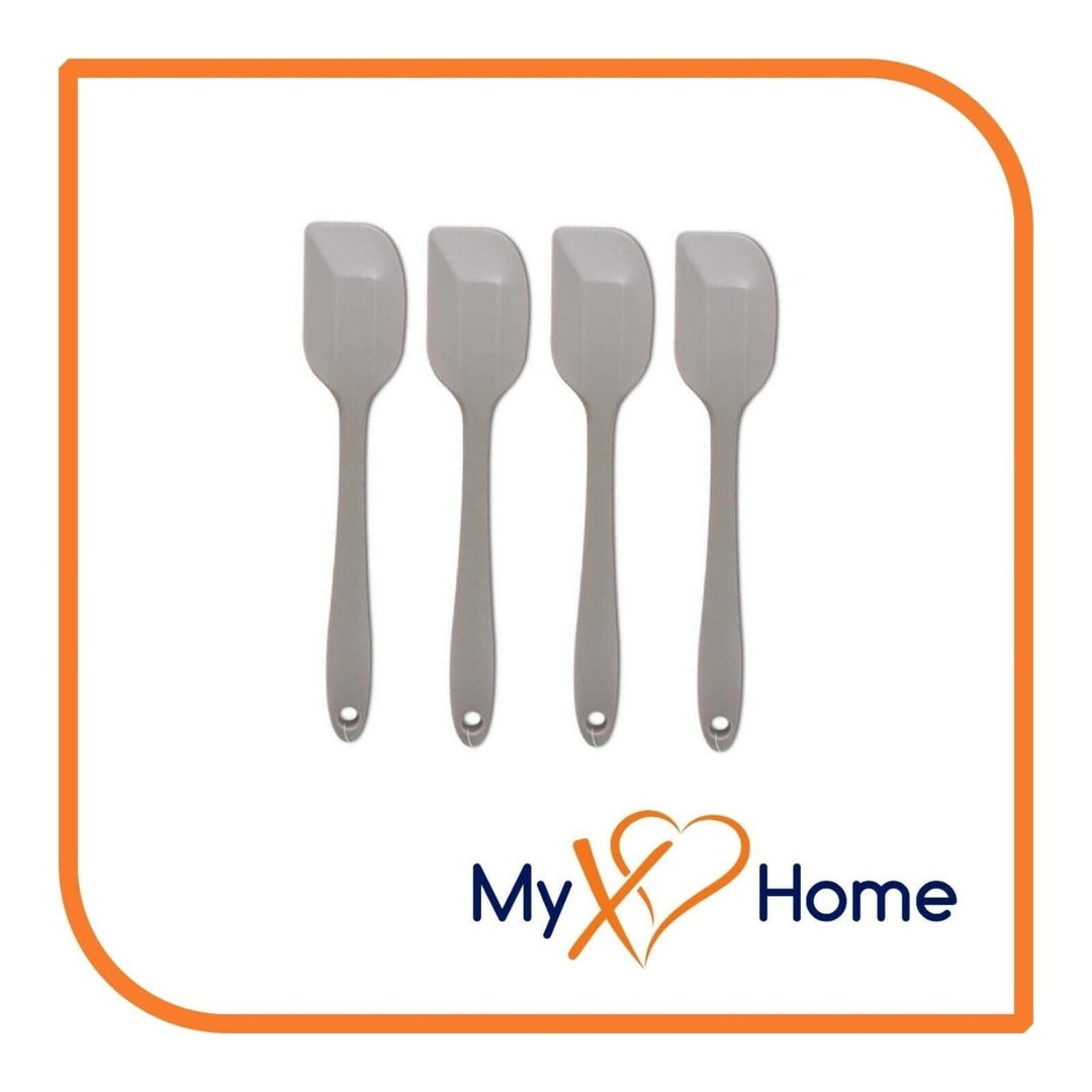 9.5" Silver / Gray Silicone Spatula by MyXOHome (1 2 4 or 6 Spatulas) Image 1