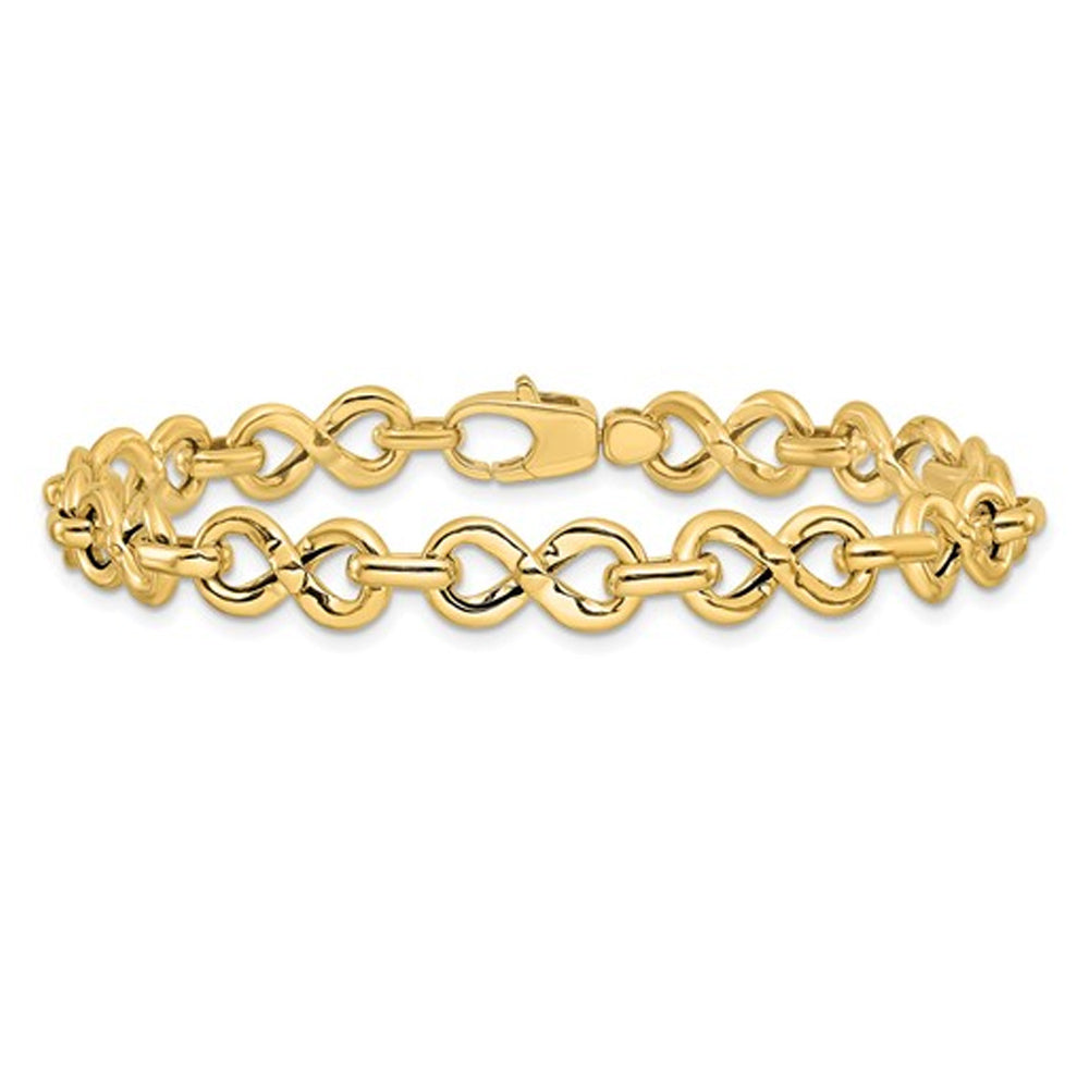 14K Yellow Gold Link Infinity Bracelet (7.50 Inches) Image 1
