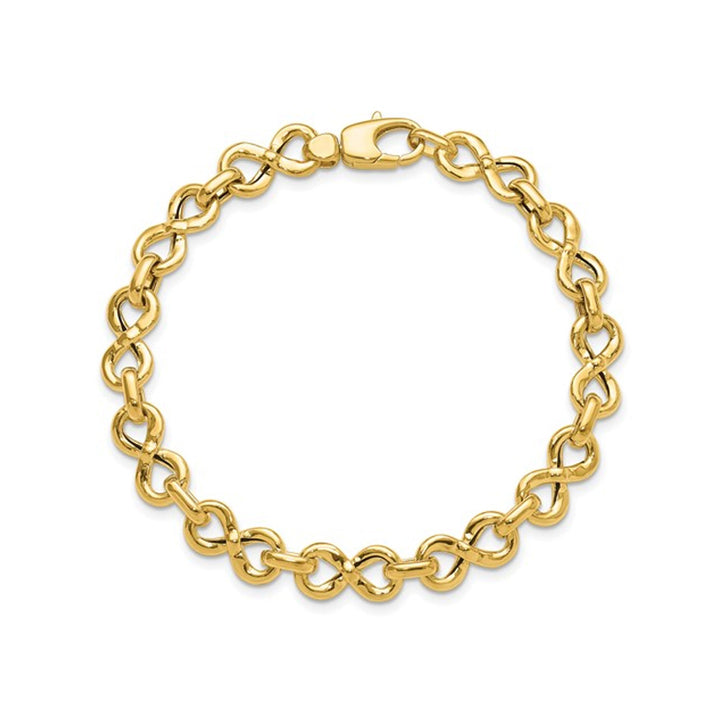 14K Yellow Gold Link Infinity Bracelet (7.50 Inches) Image 4
