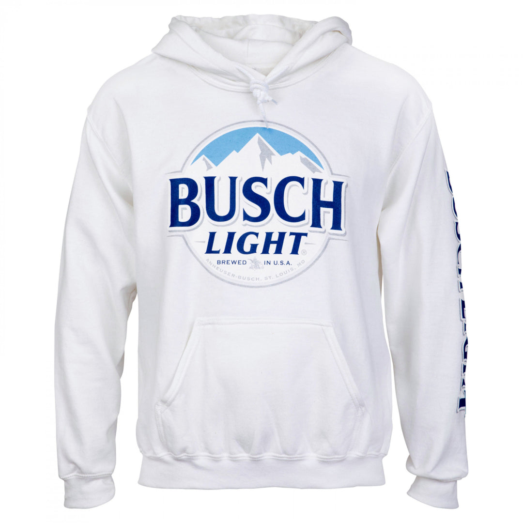 Busch Light Beer Logo White Colorway Hoodie Image 1