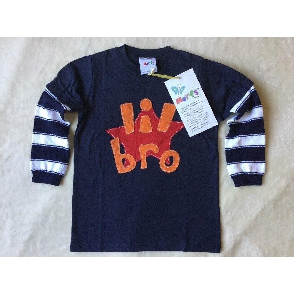 Morfs Little Brother Long Sleeve Shirt Lil Bro Tee 3-6 6-12 12-18 18-24 4T Image 3