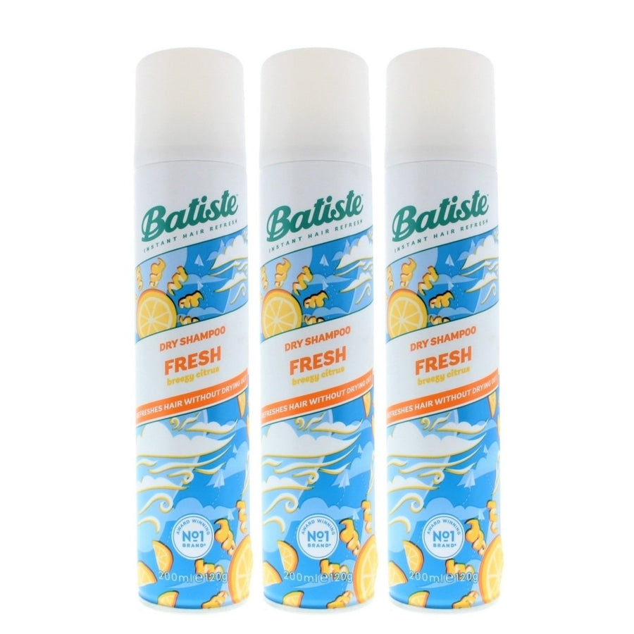 Batiste Instant Hair Refresh Dry Shampoo Fresh Breezy Citrus 200ml/120g (3 PACK) Image 1