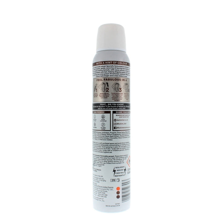 Batiste Instant Hair Refresh Colour Dry Shampoo Dark Hair 200ml/120g Image 3