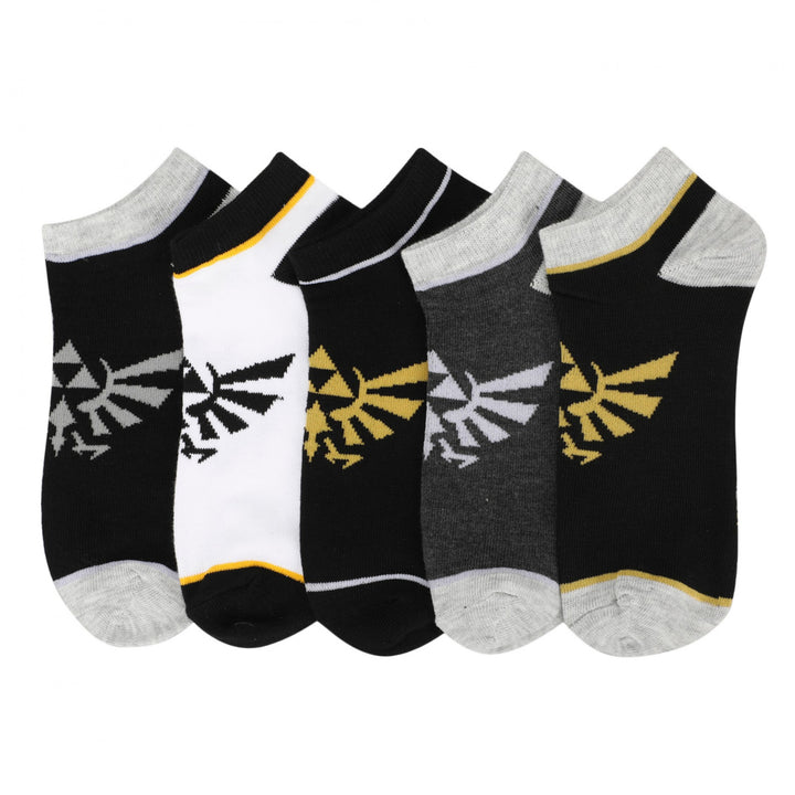 The Legend of Zelda Hyrule Crest 5-Pair Pack of Ankle Socks Image 1