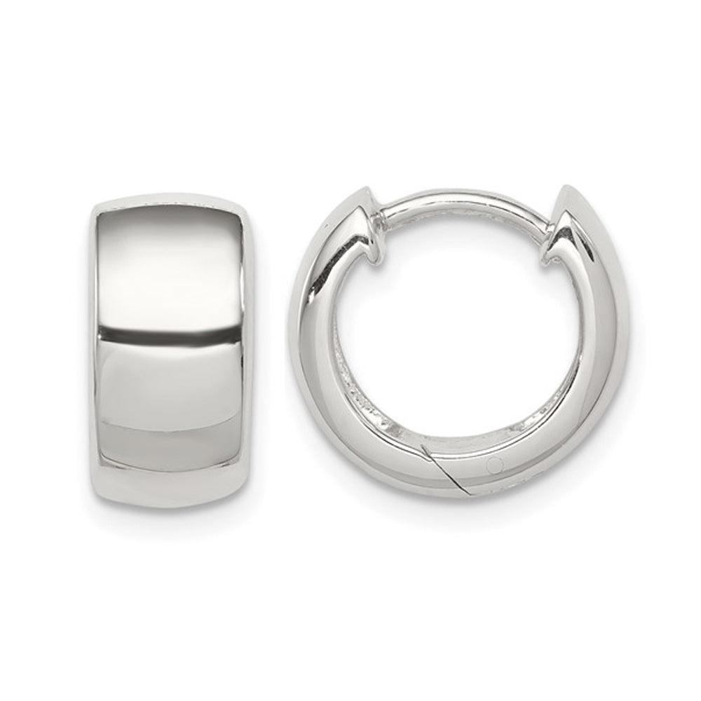 Sterling Silver Hinged Hoop Earrings Image 1